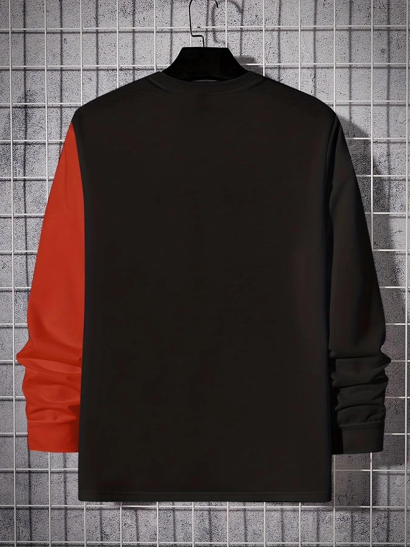 Mens Crew Neck Color Block Graphic Shirt - Soft, Breathable, and Comfy Long Sleeve Top with Contrast Collar and Alphabets Pattern for Casual Wear and Novelty Pajamas Temu