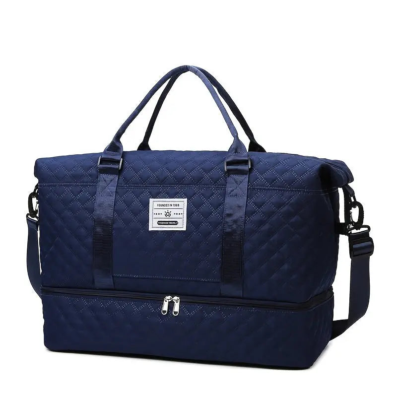 Large Capacity Travel Duffel Bag in Oxford Fabric, Portable Sports Gym Storage Bag, Weekend Overnight Bag for Women Chic Le'Meek