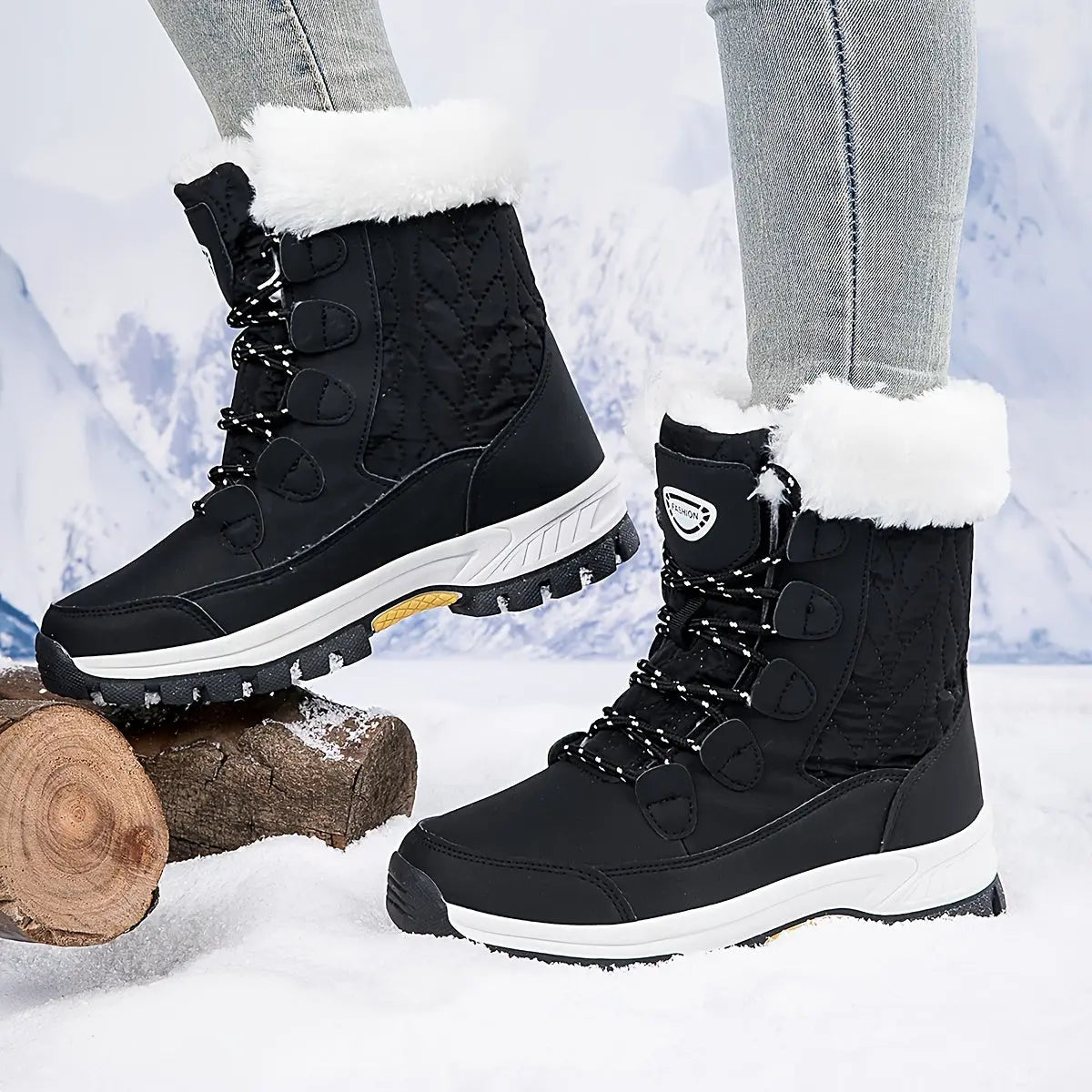 Cozy Velvet Snow Boots - Women's Soft, Comfortable, and Warm Winter Shoes with Thick Insulation and Casual Outdoor Style - Perfect for Cold Weather Activities Chic Le'Meek