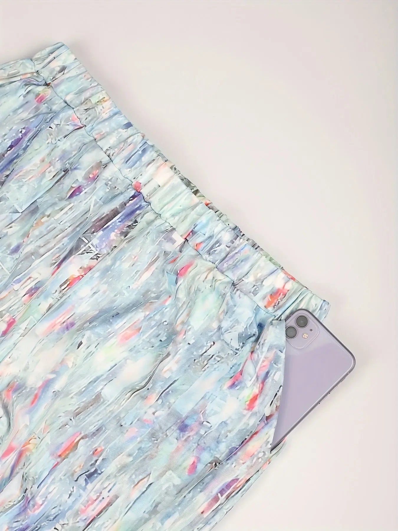 Plus Size Women's Two-Pocket Wide-Leg Pantsuit with Tie-Dye Print, Round Neck Sleeveless Top, and Flowy Trousers - Perfect for Spring and Summer, Plus Size Pant Chic Le'Meek