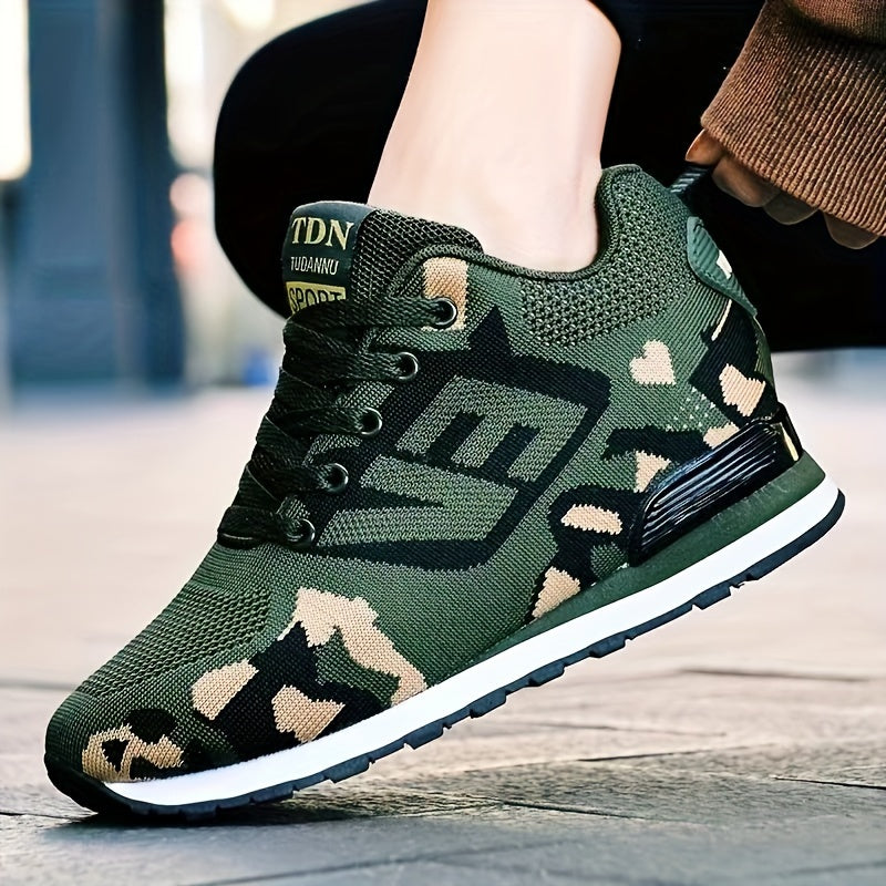 Stylish Women's Camouflage Low-Top Casual Sneakers - Lace Up, Perfect for Spring and Everyday Wear