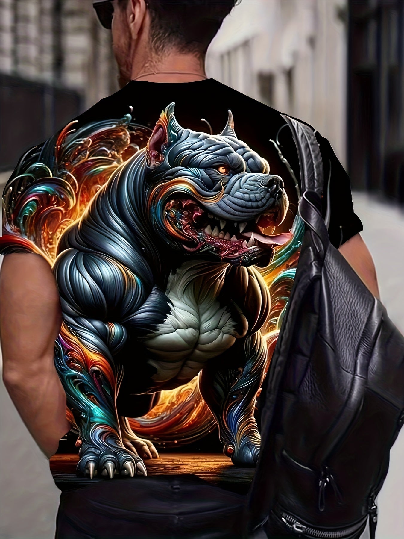 3D Pug Art Tee - Mens Plus Size, Summer Cool, Short Sleeve Shirts - Stylish Casual Wear for Trendsetters