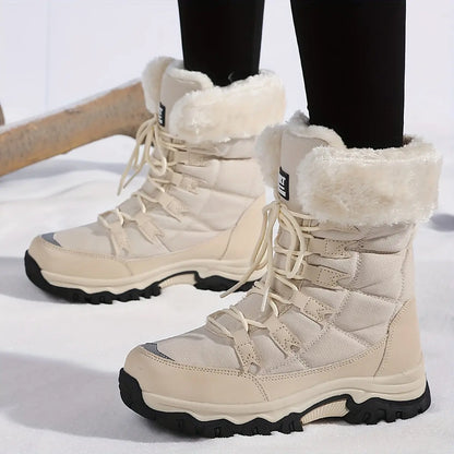 Cozy Mid-Calf Fluffy Boots - Soft, Warm, Non-Slip, and Platform Design for Comfortable Winter Wear - Perfect for Snow, Cold Weather, and Outdoor Activities Chic Le'Meek