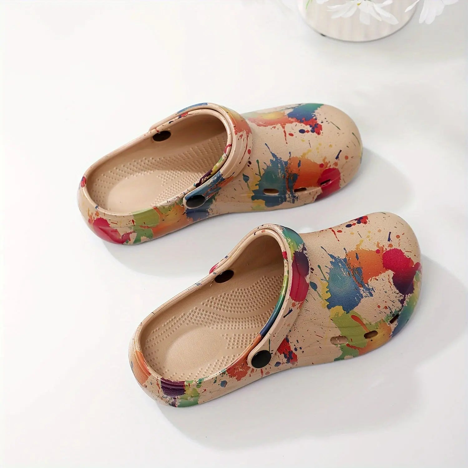 2025 Fashionable Non-Slip Thick Sole Sandals for Couples, Summer Beach Shoes with Random Patterns, EVA Material, Beach Footwear|Trendy Sandals|Eva Upper Material, Beach Accessorie Chic Le'Meek