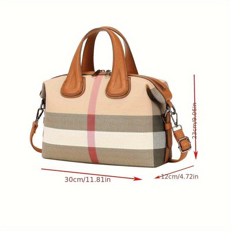 2024 Fall/Winter Collection - Women's Handbag - Single Shoulder - Large Capacity - PVC Material - Zipper Closure - Polyester Lining - Leather Trim