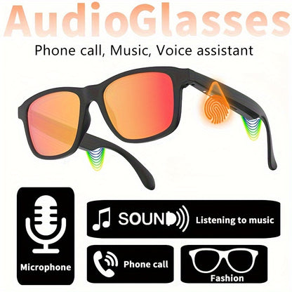 Wireless 5.3 Smart Glasses Headphones: Outdoor Sports Music, Calls, And Sunglasses Protection!