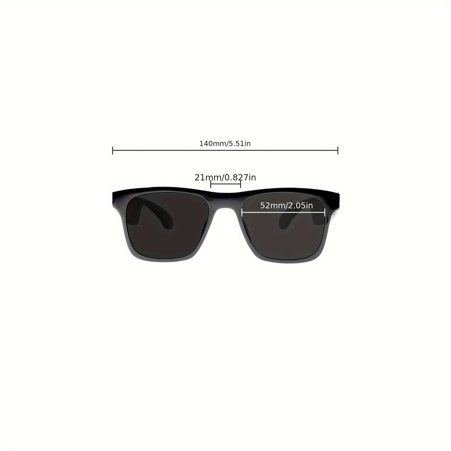 Smart Glasses Audio Frame Sunglasses Music Glasses for Men/Women with Triangle Foldable Glasses Case, Polarized Lens Smart Glasses, Polarized Sunglasses With Speaker