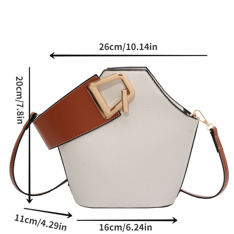 Chic PU Leather, Contrasting Color, Zipper Closure, Polyester Lining, Solid Color Pattern - Perfect for Casual Occasions