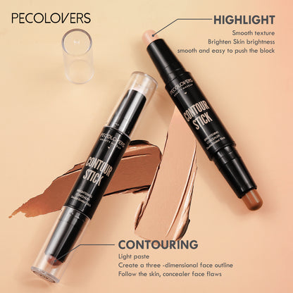 Contouring Stick With Double-headed Dual-purpose Concealer Highlighter For Three-dimensional Nose Bridge Shadow V Face High Nose Bridge Face Makeup