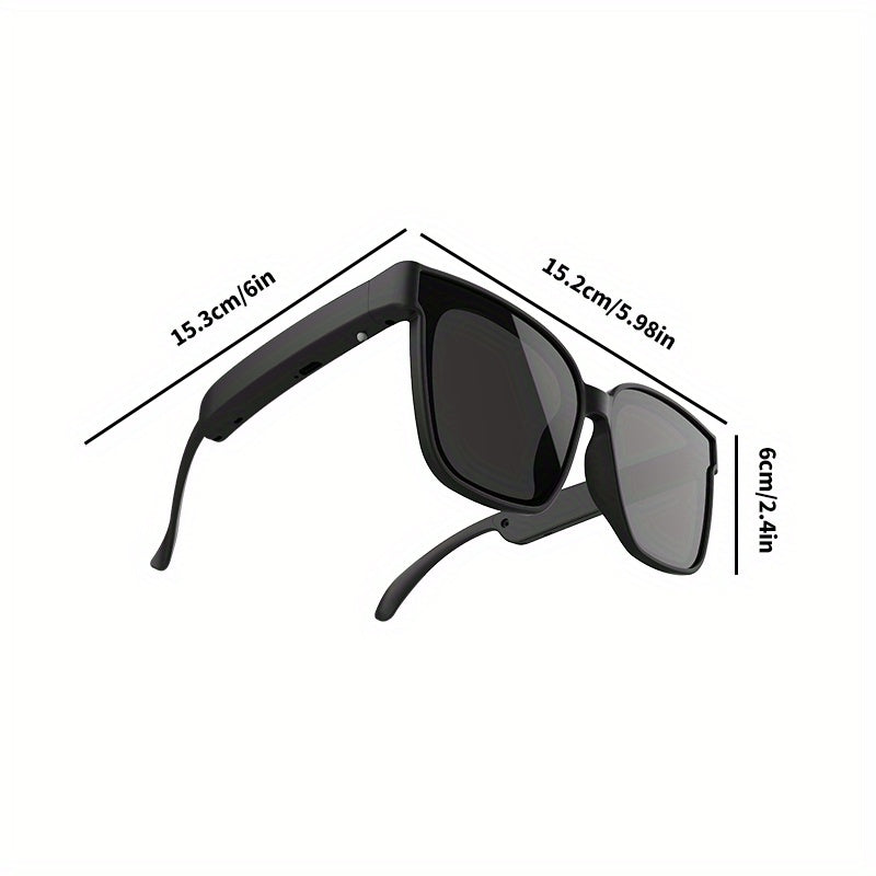 Smart Sunglasses: Equipped With Wireless 5.0 Audio Function, Voice Call, Music Playback And Voice Assistant Activation Function - Suitable For Smart Glasses On Sunny Beach Days