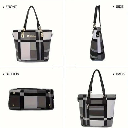 6pcs Womens Handbags Tote Bags Shoulder Bag Purses Satchel Bag Top-Handle Handbag Crossbody Bag Wallet Clutch Chic Le'Meek