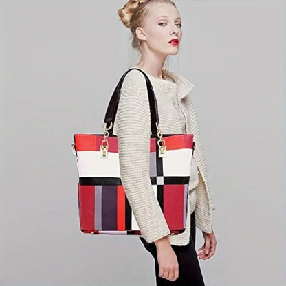 6pcs Womens Handbags Tote Bags Shoulder Bag Purses Satchel Bag Top-Handle Handbag Crossbody Bag Wallet Clutch Chic Le'Meek
