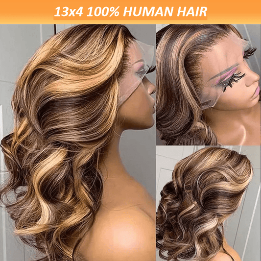 26 28 30 Highlight Wig Human Hair Body Wave 13x4 Lace Frontal Wigs 4/27 Highlight Wig For Women Human Hair Virgin Brazilian