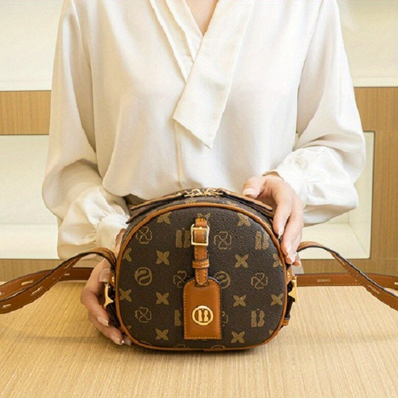 Small Round Crossbody Bag, Women's Fashion Shoulder Bag