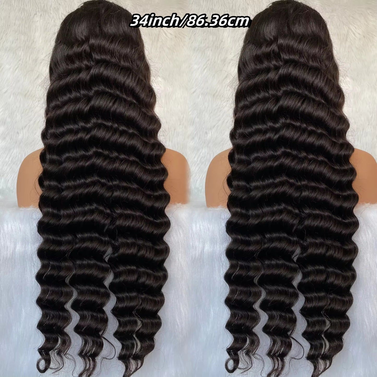 30Inch 13x6 Deep Curly Human Hair Wigs For Women Pre Plucked Loose Deep Wave Hd Transparent Frontal Wig Full Density