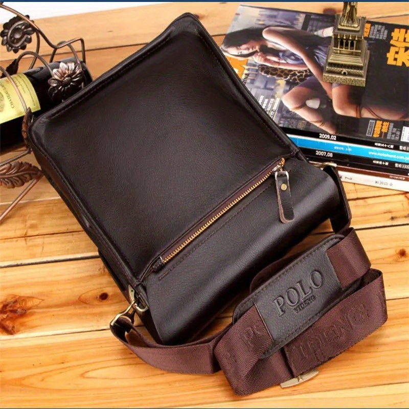 Luxury Vintage Man Bag Waterproof PU Leather Business Style Men's