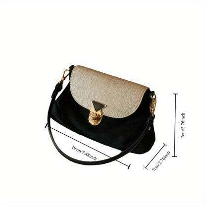 2024 saddle bag bag women's new suede niche light luxury one-shoulder crossbody bag Korean armpit bag