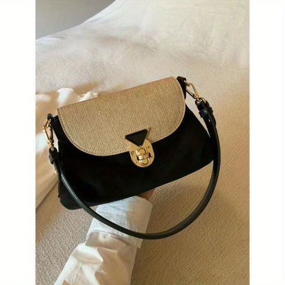 2024 saddle bag bag women's new suede niche light luxury one-shoulder crossbody bag Korean armpit bag