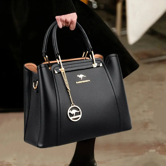 [Chic Tote Bag] Versatile Chic Black Tote Bag for Women | Polyester Lined, Zip Closure, Casual Style - Perfect for Everyday Use Chic Le'Meek