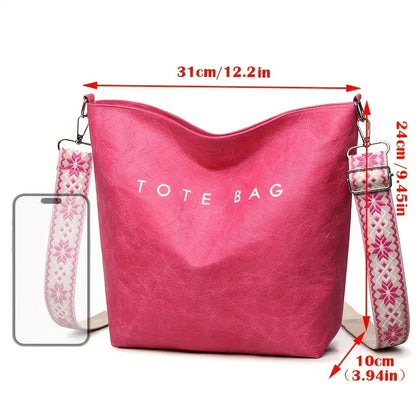 Women'S Fashionable Tote Bag - Large Capacity, Bohemian Style with Wide Shoulder Strap, Trendy Shoulder Bag for Daily Commute, Travel, and Gifts, Commute Tote Bag | Bohemian Style Bag | Adjustable Strap Bag Chic Le'Meek