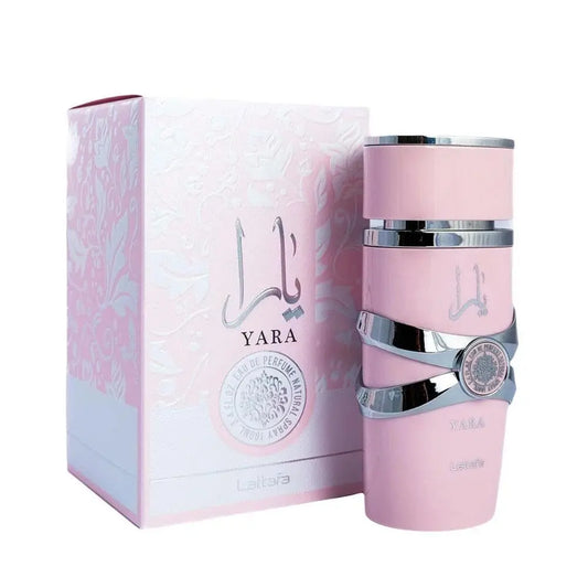 LATTAFA Yara 100ml Perfume Spray, Women's Eau de Toilette, Cologne, Long Lasting Floral, Elegant Floral, Alcohol Matrix, Formaldehyde-free, EDP, Liquid Perfume, Long Lasting Floral, perfect for dates, birthdays, Valentine's D Chic Le'Meek