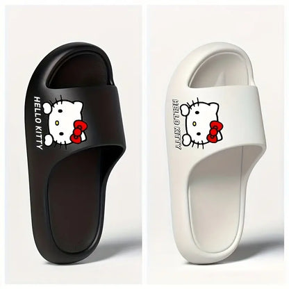 Saorio for hello kitty Elegant Cartoon EVA Women'S Slippers - Summer Thick Sole Slides with Soft Insoles and Durable Outsoles, Hand Washable, Suitable for Warm Weather Shoes | Playful Design | EVA Sandals, Home Slippers for C Chic Le'Meek