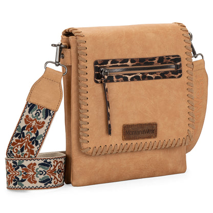 Montana West Multi Zipper Pocket Crossbody Bags for Women Western Printed Strap