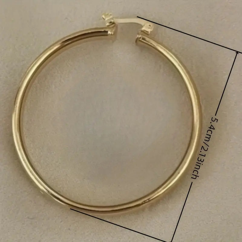 [Fashion Earrings] Large Circle Earrings, A Pair of Women's Fashion Middle Eastern Style Carved | Daily Casual Party Wedding Accessories Ramadan Gift Jewelry Chic Le'Meek
