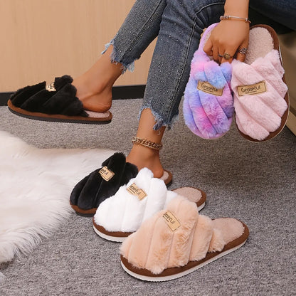 Cozy All-Season Non-Slip Striped Slip-on Slippers - Unisex Casual Fabric Upper/Inner EVA Sole Shoes - Hand Washable Comfort Indoor Floor Footwear Chic Le'Meek