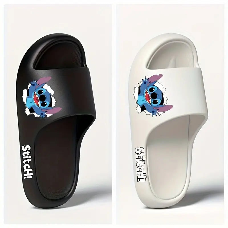 [Disney Stitch Slippers] Disney Soft EVA Breathable Stitch Cartoon Character Slip-On Slippers | Unisex Indoor/Outdoor Comfortable Anti-Slip Casual Shoes for Women & Men, Couple's Matching Design Chic Le'Meek