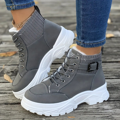 Velvet Warmth Snow Boots for Women - Thick, Non-Slip, Wear-Resistant High-Top Sports Shoes with Soft Insoles for Cold Winter Days - Perfect for Outdoor Activities Chic Le'Meek