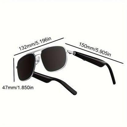 Smart Audio Sunglasses BT 5.0 Open Headphones for Driving, High Performance Touch and Voice Control