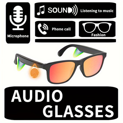 Wireless 5.3 Smart Glasses Headphones: Outdoor Sports Music, Calls, And Sunglasses Protection!