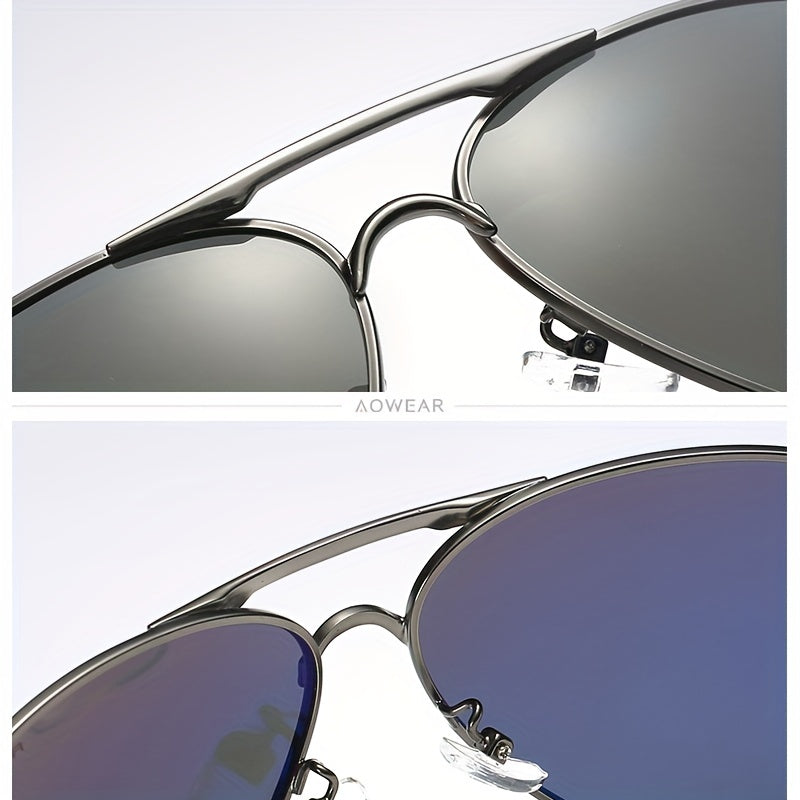 AOWEAR Classic Mirrored Polarized Sunglasses For Men Women Driving Eyewear