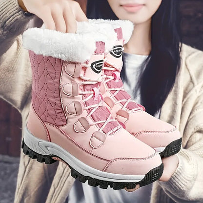 Cozy Velvet Snow Boots - Women's Soft, Comfortable, and Warm Winter Shoes with Thick Insulation and Casual Outdoor Style - Perfect for Cold Weather Activities Chic Le'Meek