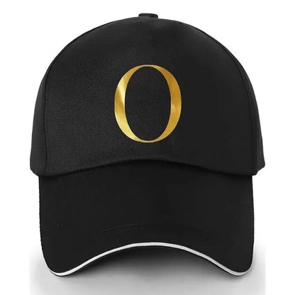 Unisex Polyester Baseball Cap | Adjustable Fit | Lightweight, Breathable & Quick-Dry | Golden Letter Print Embroidery 'M' or 'A' | Ideal for Outdoor Sports and Travel | Stylish Hip-Hop Dad Hat, Casual Wear Hat | Hiphop Style Chic Le'Meek