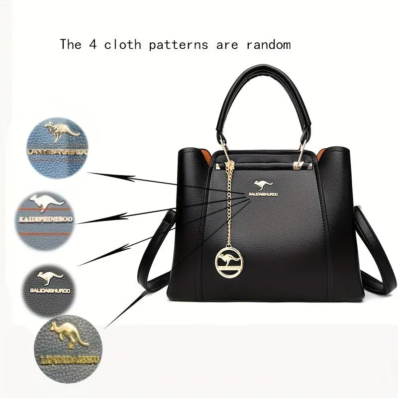 [Chic Tote Bag] Versatile Chic Black Tote Bag for Women | Polyester Lined, Zip Closure, Casual Style - Perfect for Everyday Use Chic Le'Meek