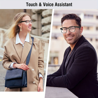 New Kx31 High-Definition Smart Glasses with Microphone - Enjoy Crystal-Clear Calls, Hi-Fi Music, and Intuitive Sliding Touch Operation for Daily Wear and Office Eye Protection