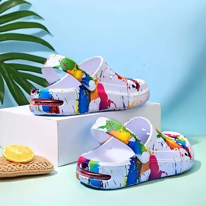 [Trendy EVA Shoes] Trendy Women's Summer Fashion Slip-On EVA Garden Shoes | Hand Washable, Versatile and Stylish Footwear with Random Printing, All-Season Casual Clogs Chic Le'Meek