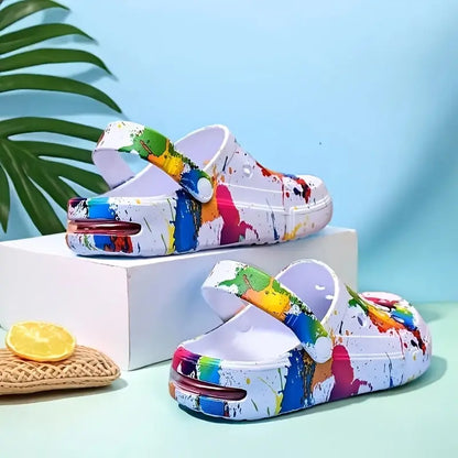 [Trendy EVA Shoes] Trendy Women's Summer Fashion Slip-On EVA Garden Shoes | Hand Washable, Versatile and Stylish Footwear with Random Printing, All-Season Casual Clogs Chic Le'Meek