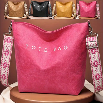 Women'S Fashionable Tote Bag - Large Capacity, Bohemian Style with Wide Shoulder Strap, Trendy Shoulder Bag for Daily Commute, Travel, and Gifts, Commute Tote Bag | Bohemian Style Bag | Adjustable Strap Bag Chic Le'Meek