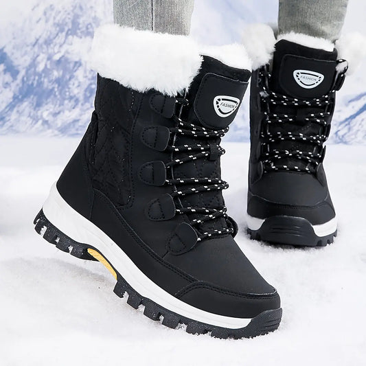 Cozy Velvet Snow Boots - Women's Soft, Comfortable, and Warm Winter Shoes with Thick Insulation and Casual Outdoor Style - Perfect for Cold Weather Activities Chic Le'Meek
