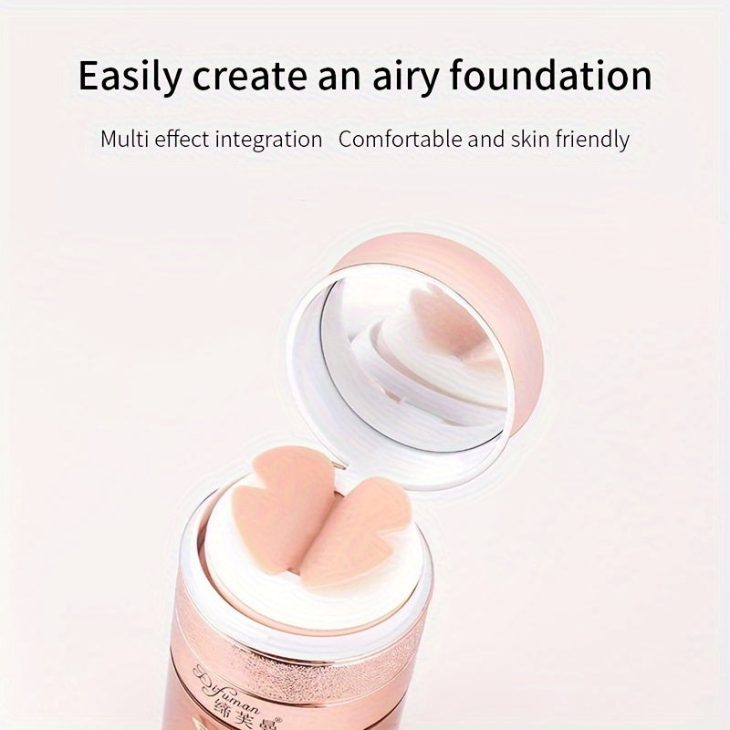 Air Cushion Moisturizing Concealer BB Cream - Hydrates, Smooths, Brightens Skin Tone, Contains Plant Squalane for Natural Glow - Butterfly Cushion Foundation Makeup for Flawless Finish