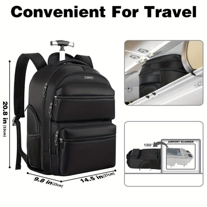 Spacious Travel Companion with 3 Portable Packing Bags, Durable Carry-On Duffle Bag for Work, Business Trips, and Vacations