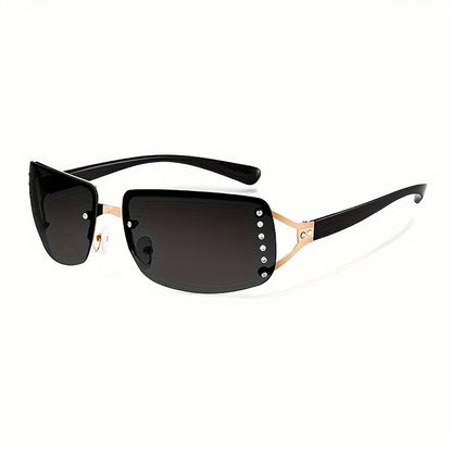 Trendy Retro Rectangle Sunglasses - Lightweight Frameless Design - Fashion-Forward Style for Women & Men