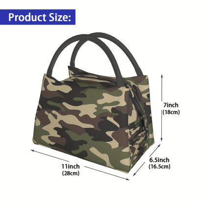 1pc Large Reusable Camouflage Insulated Cooler Bag - Keeps Food Hot/Cold for Hours, Durable Easy to Clean - Perfect for Camping, Picnic