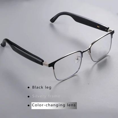 [New Smart Glasses] Smart Glasses: New Photo-taking Outdoor Sports | Music And Calls, Lightweight, Remote Control Photography, Built-in Microphone And Speaker, Noise Reduction, Touch And AI Voice Assistant, Compatible With IP Chic Le'Meek