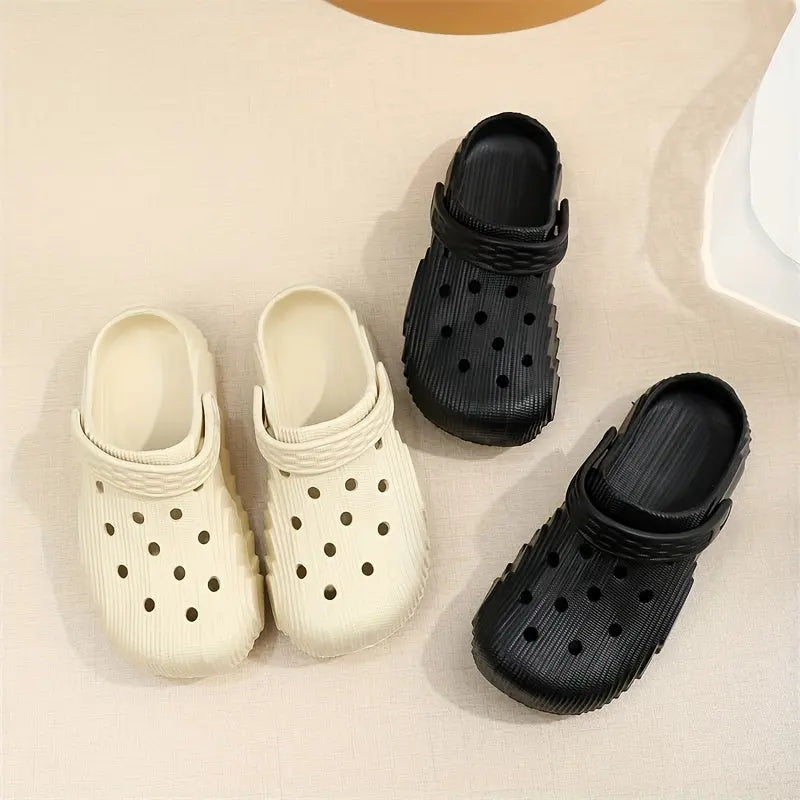 [Trendy EVA Clogs] Non-Slip EVA Clogs - Trendy Comfort Slides - Breathable, Thick Sole, Versatile for Indoor/Outdoor Wear in Black, Blue, Pink, Beige Chic Le'Meek