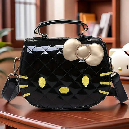 Sanrio for hello kitty Crossbody Bag - Adjustable Strap, Lightweight Synthetic, Multi-Color Options for Daily Commute, Parties & Weddings, Durable Polyester Lining, Snap Closure Purse Chic Le'Meek
