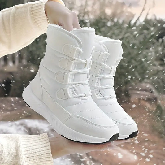 Winter-Ready High-Top Snow Boots: Warm Plush Lining, Anti-Slip Thick Sole, Durable Synthetic Leather Chic Le'Meek